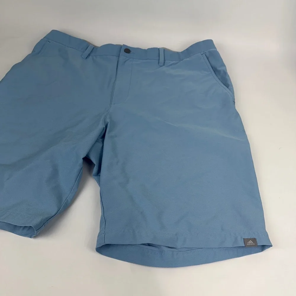 Adidas Golf Shorts Mens 40 Blue Performance Stretch‎ Flat Front Activewear